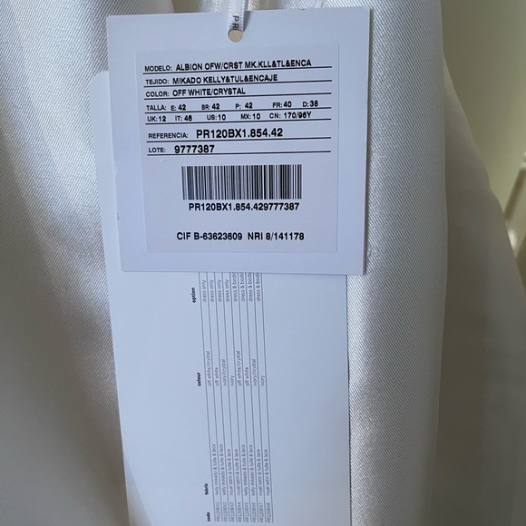 New Pronovias Albion Wedding dress size 10 NWT - Picture 5 of 15